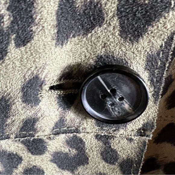 BlankNYC Lush Olive Green Animal Print Faux Suede Jacket - Picture 10 of 12